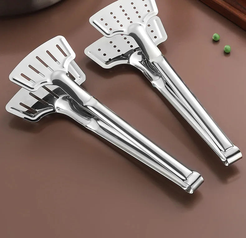 Stainless steel household barbecue tongs food tongs fried fish grilled fish tongs steak frying tongs kitchen tools
