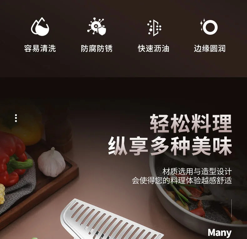 Stainless steel household barbecue tongs food tongs fried fish grilled fish tongs steak frying tongs kitchen tools