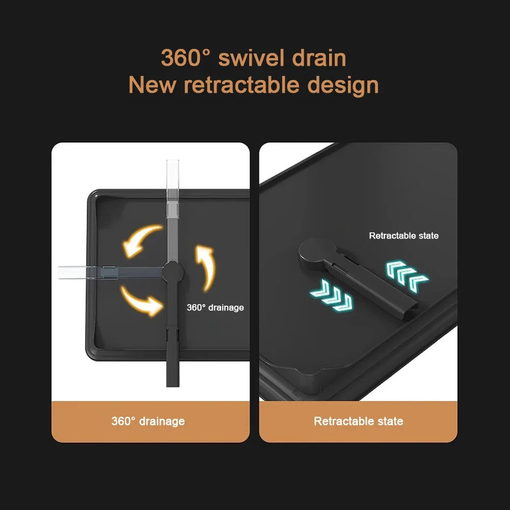 2025 Dish Drying Rack Kitchen Adjustable  Steel 2 Tier Plates Organizer Dish Bowl Drainer Storage Rack Kitchen Utensils