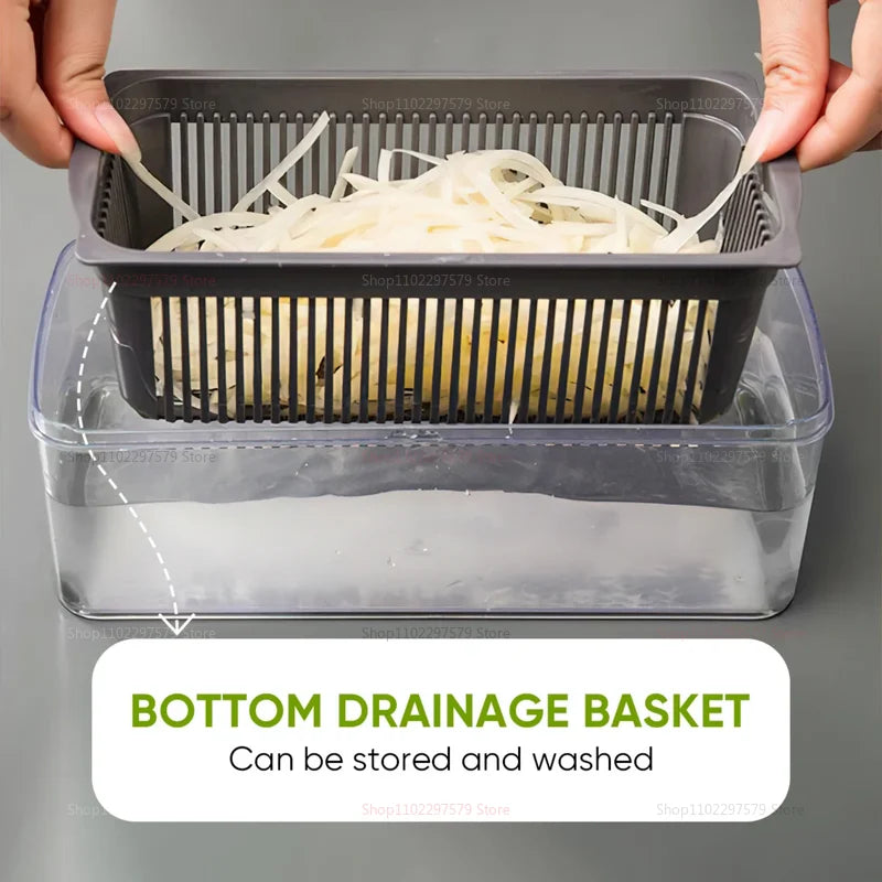 Multifunction 14/16 in1 Vegetable Slicer Cutter Shredder Slicer With Basket Fruit Potato Chopper Carrot Grater Kitchen Accessory