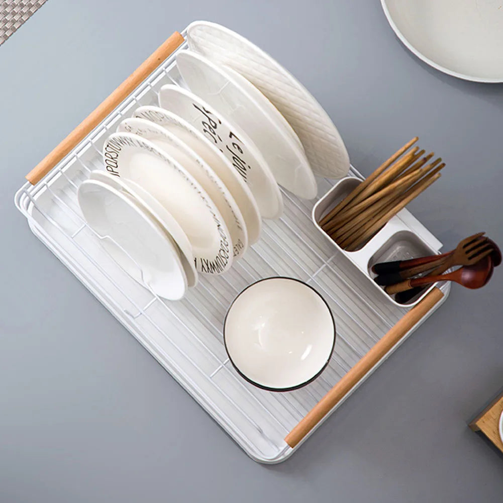 【Lifeideas】White Iron Dish Drainer dish draining rack Kitchen countertop storage rack