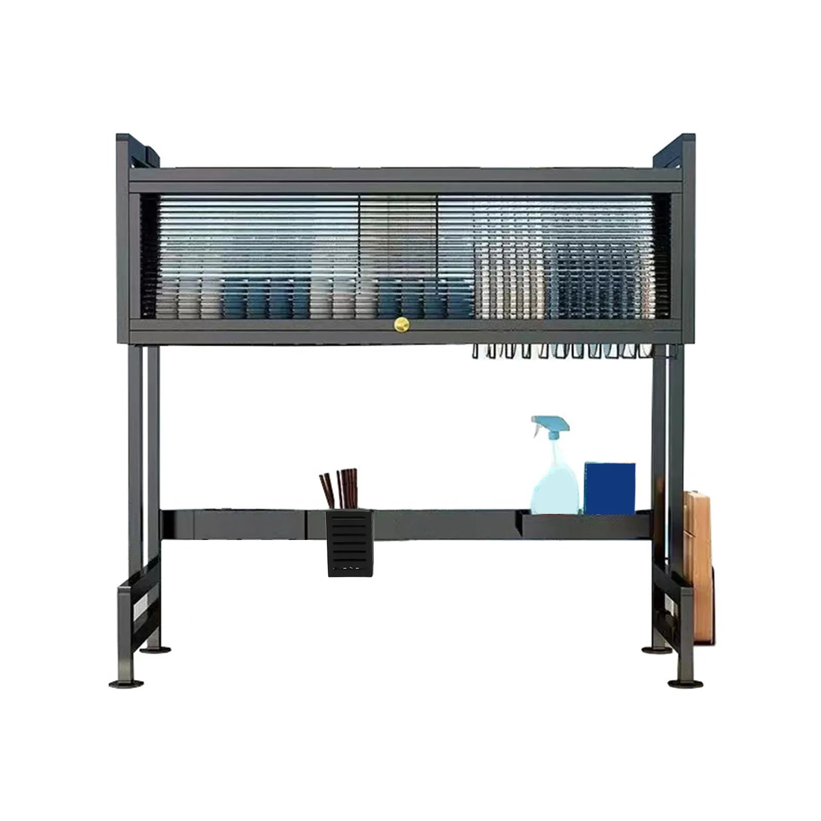 Kitchen Over The Sink Dish Drying Rack Modern Over The Sink Dish Drying Rack Stable Carbon Steel 2 Tier for Sink Countertop