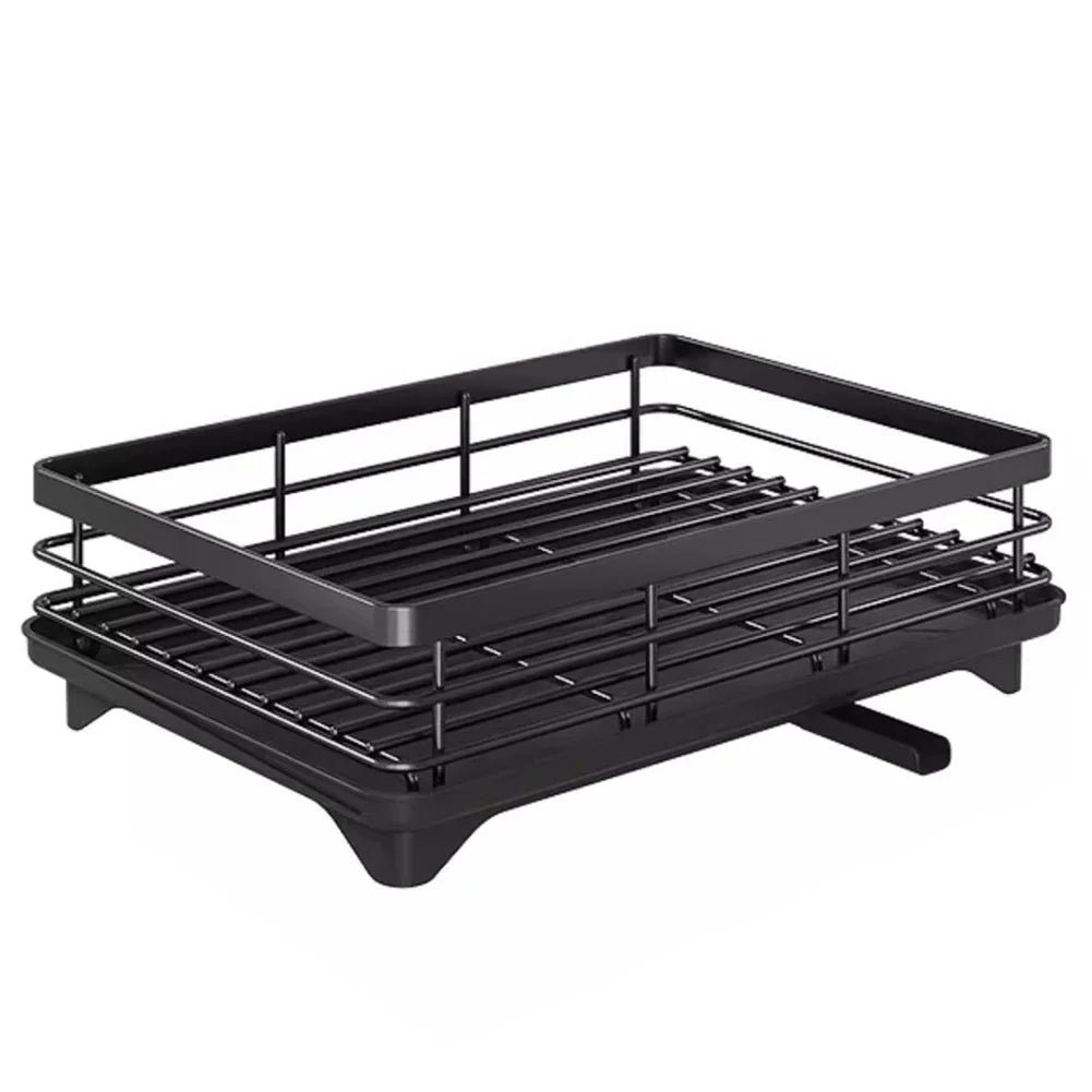 2025 Dish Drying Rack Kitchen Adjustable  Steel 2 Tier Plates Organizer Dish Bowl Drainer Storage Rack Kitchen Utensils