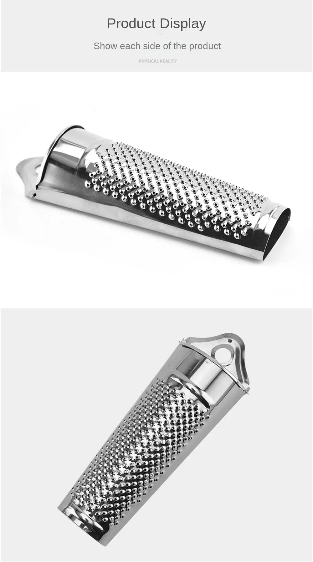 Stainless Steel Versatile Hand Held Nutmeg Citrus Ginger Grater Multifunctional Ginger Garlic Nut Planer Kitchen Accessories