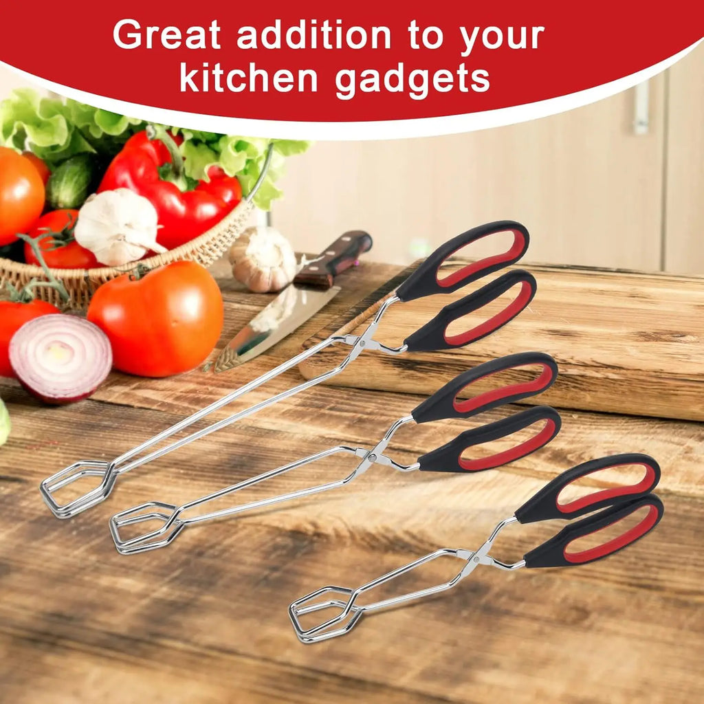 Barbecue Scissor Tongs Grilled Food Tong Long Handle Scissor BBQ Bread Roast Clip Kitchen Baking Tongs Rotisserie Grill Barbecue