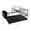 2tier Dish Drying Rack Kitchen Plates Organizer Drainer Rack Countertop Cutlery Storage Holder Kitchen Accessories