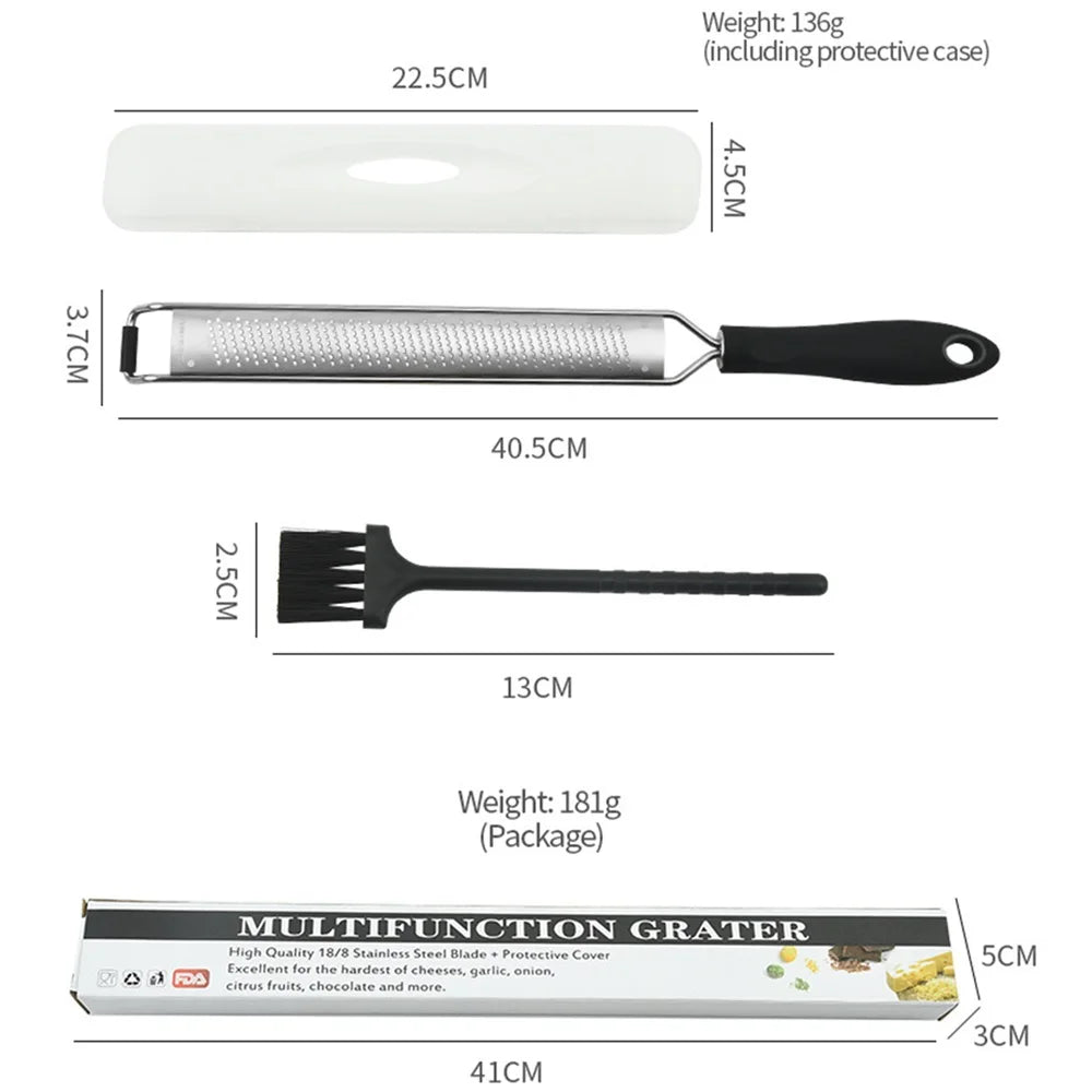 1pc Stainless Steel Wire Grater Plastic Anti Slip Handle Cheese Grater Garlic Fruit Grater Chocolate Lemon Grater Kitchen Gadget