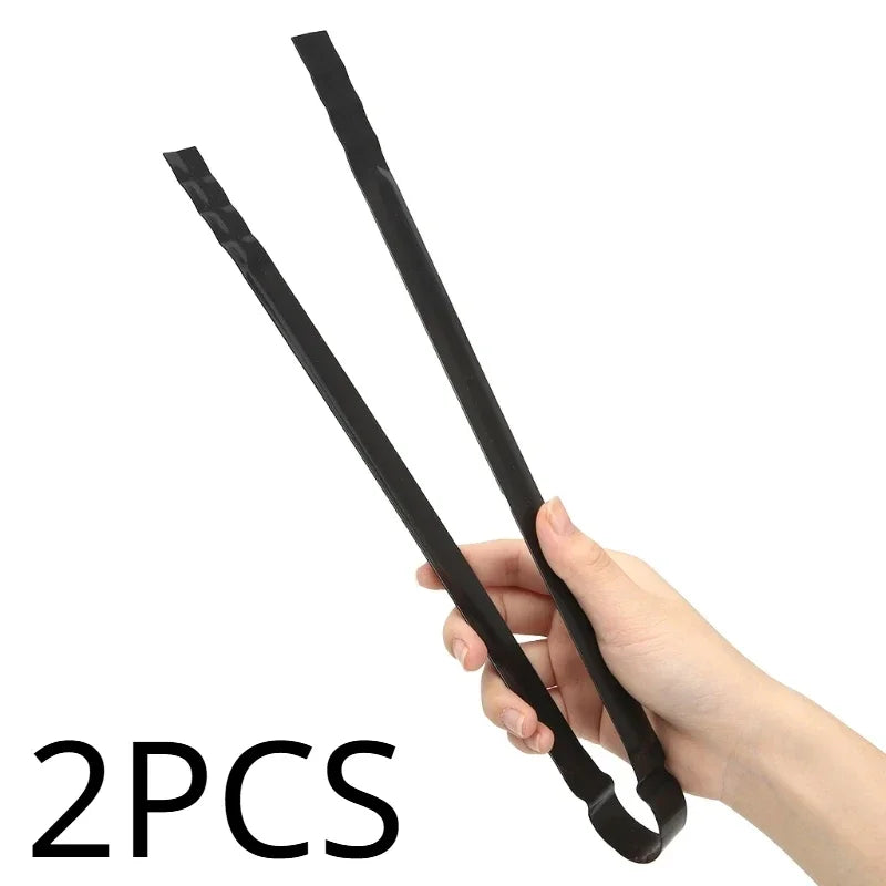 Charcoal Grill Poker Fire Tongs Barbecue Charcoal Tong Stainless Steel Barbecue Tongs Picker Tool Outdoor Camping Cooking Tool