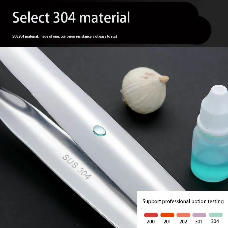 Stainless Steel Double-Sided Shovel Clip Anti-Scald BBq Barbecue Tong Fried Steak Shovel Fried Fish Shovel Vegetable Clamp Tool