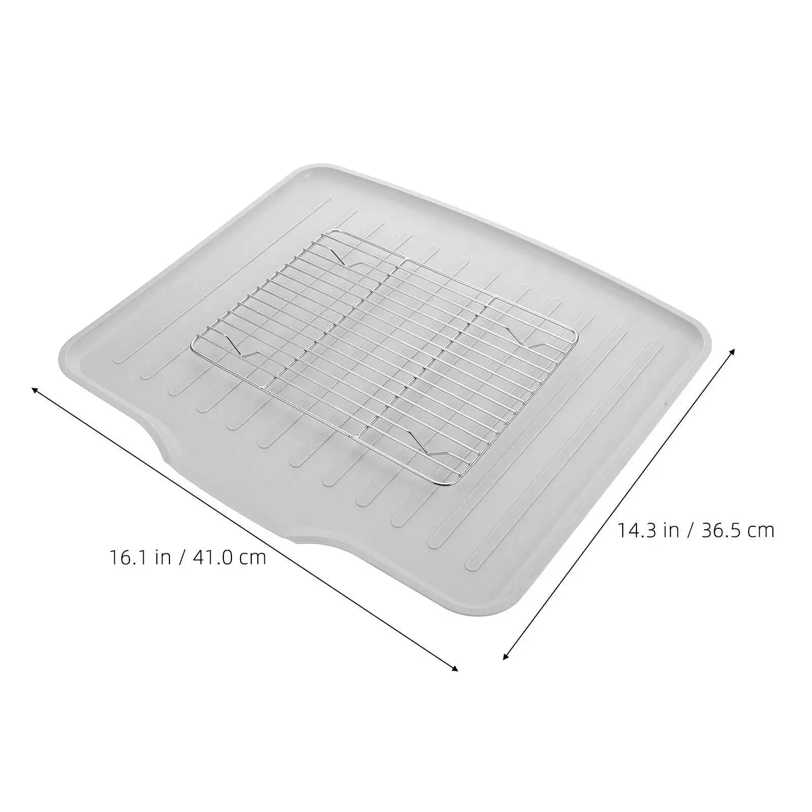 Dish Draining Board Stainless Steel Kitchen Sink Organizer For Dishes Spices Utensils Countertop Space Saving Rack