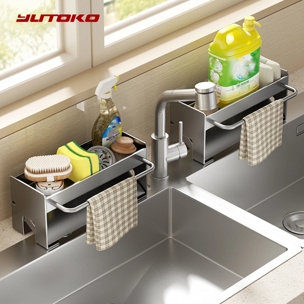 Kitchen Sink Stand Sponge Holder Dish Drainer Organizers Storage Accessories Shelf Storage Organizer Dish Drying Rack Gadgets