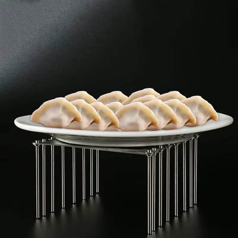 Retractable Storage Rack Space Saving Pot Lid Holder Space-Saving Stainless Steel Plate Dish Rack Heavy Duty For Kitchen Tools