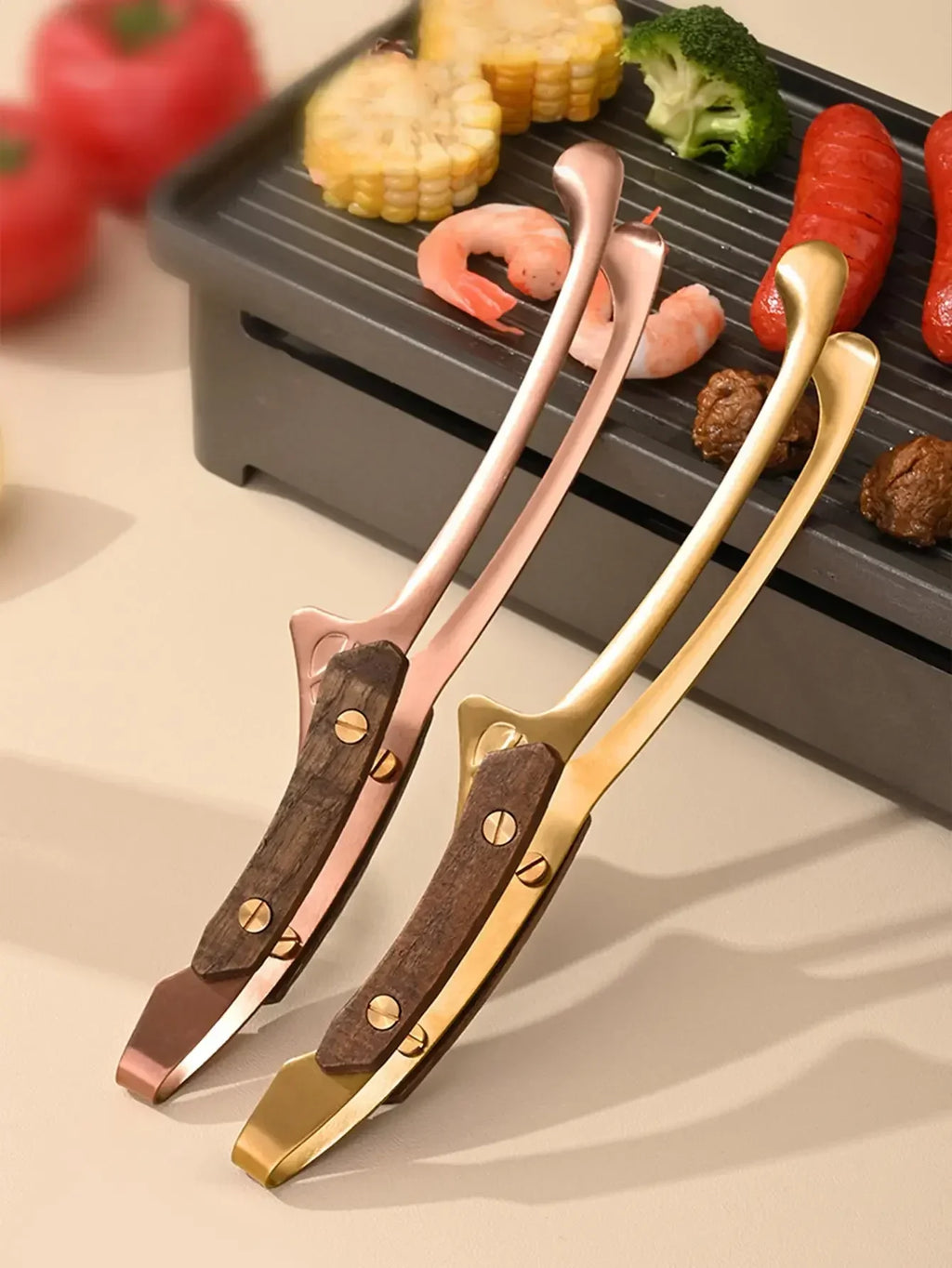 1PC Stainless Steel Steak Clip BBQ Tongs Frying Fish Spatula Clip Bread Household Kitchen Tool Pancake Barbecue Spatula Clip