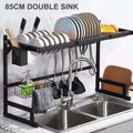 Dish Drying Rack Over the Sink 85CM Large Dish Drainer Shelf For Kitchen Sink Stainless Steel Organizer and Storage Double Sink