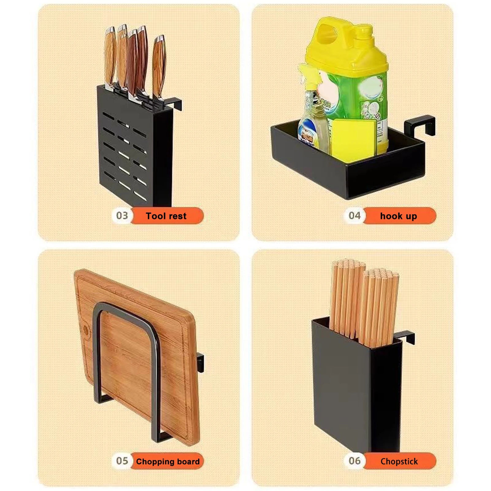 2 Tier Kitchen Storage Shelf Above Sink Stretchable Bowl Draining Rack Multifunctional Dish Knife Spoon Sink Rack Set Organizer