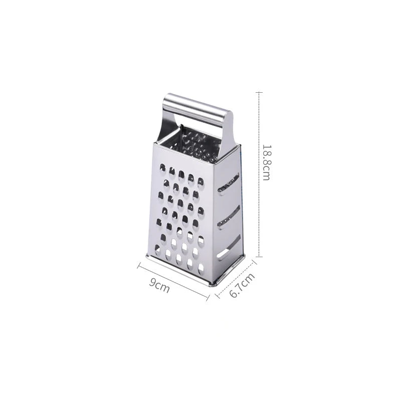 Stainless Steel 4 Sided Blades Household Box Grater Container Multipurpose Vegetables Cutter Kitchen Tools Manual Cheese Slicer