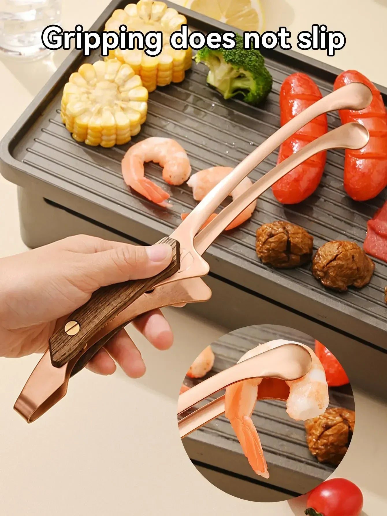 1PC Stainless Steel Steak Clip BBQ Tongs Frying Fish Spatula Clip Bread Household Kitchen Tool Pancake Barbecue Spatula Clip