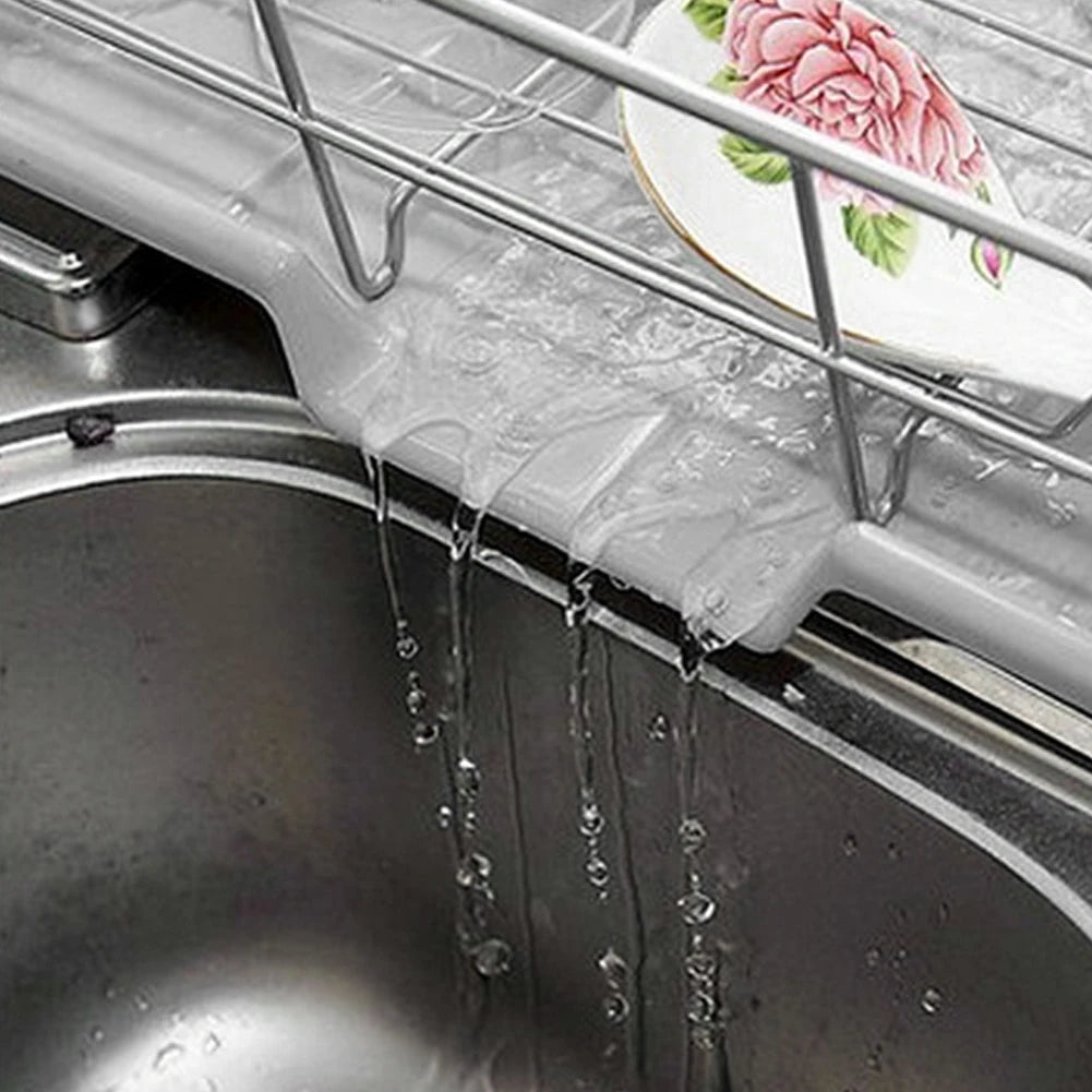 【Lifeideas】Self Draining Dish Dryer with Drainboard Counter Dish Drainer Kitchen Drying Rack for Countertop Kitchen
