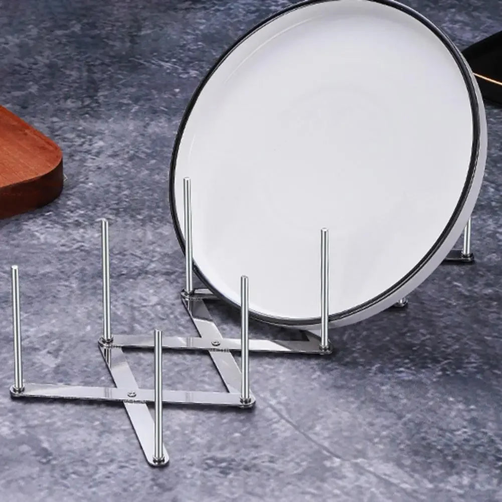 Stainless Steel Pot Lid Holder Retractable Space Saving Multifunctional Dish Plate Bowl Organizer Storage Rack Kitchen Supplies