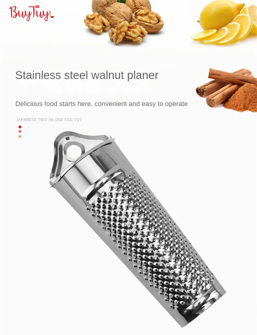 Stainless Steel Versatile Hand Held Nutmeg Citrus Ginger Grater Multifunctional Ginger Garlic Nut Planer Kitchen Accessories