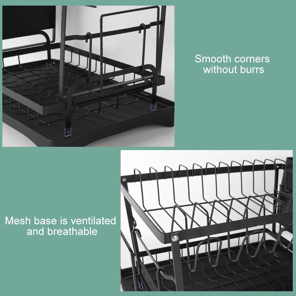 Drainer rack kitchen sink Kitchen Adjustable Plates Organizer Dish Bowl Drainer Storage Rack Cutlery Storage Holder