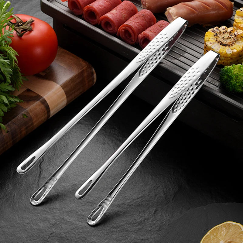Kitchen Tongs Barbecue Grill Tongs Cooking Tweezers Stainless Steel Salad Meat Food Tongs Clip Buffet BBQ Tools Kitchen Gadgets