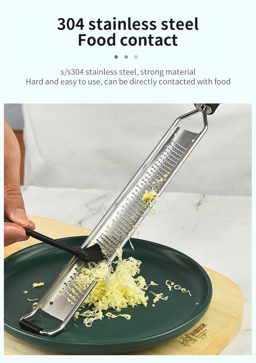 1pc Stainless Steel Wire Grater Plastic Anti Slip Handle Cheese Grater Garlic Fruit Grater Chocolate Lemon Grater Kitchen Gadget