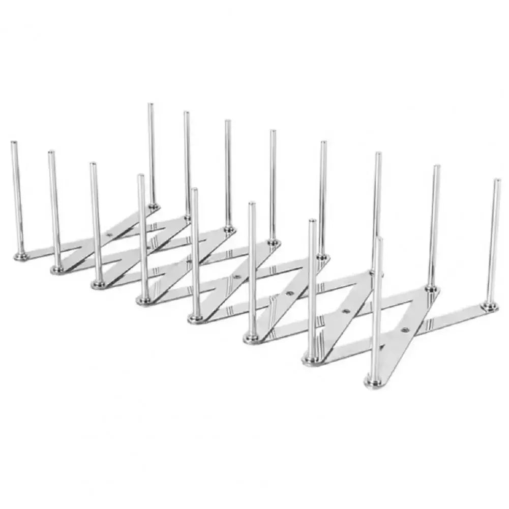 Stainless Steel Pot Lid Holder Retractable Space Saving Multifunctional Dish Plate Bowl Organizer Storage Rack Kitchen Supplies