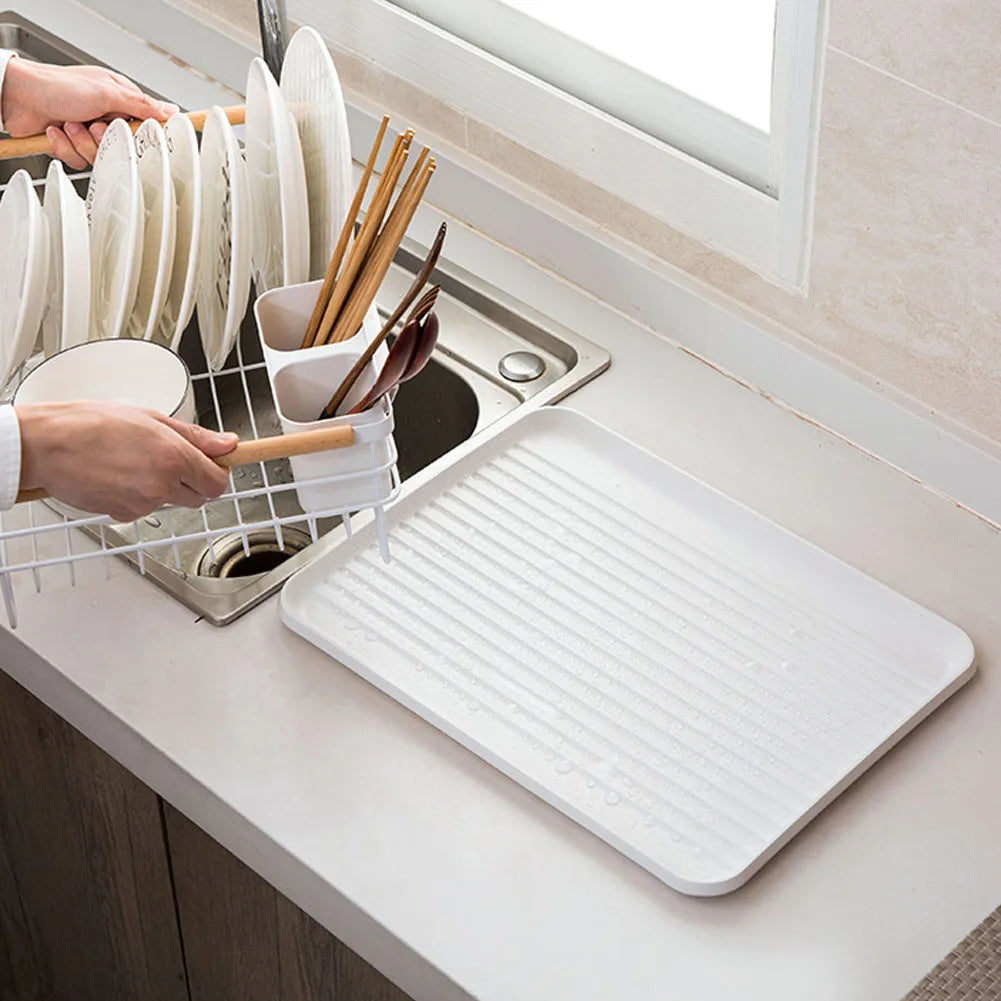 【Lifeideas】White Iron Dish Drainer dish draining rack Kitchen countertop storage rack