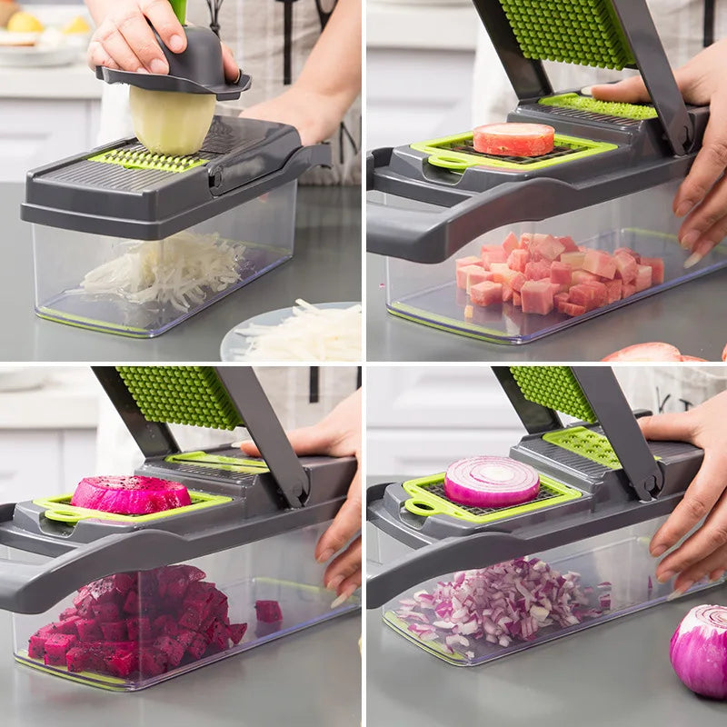 Multifunctional Vegetable Cutter Household Shredder Dicing Machine Kitchen Grater Slicer