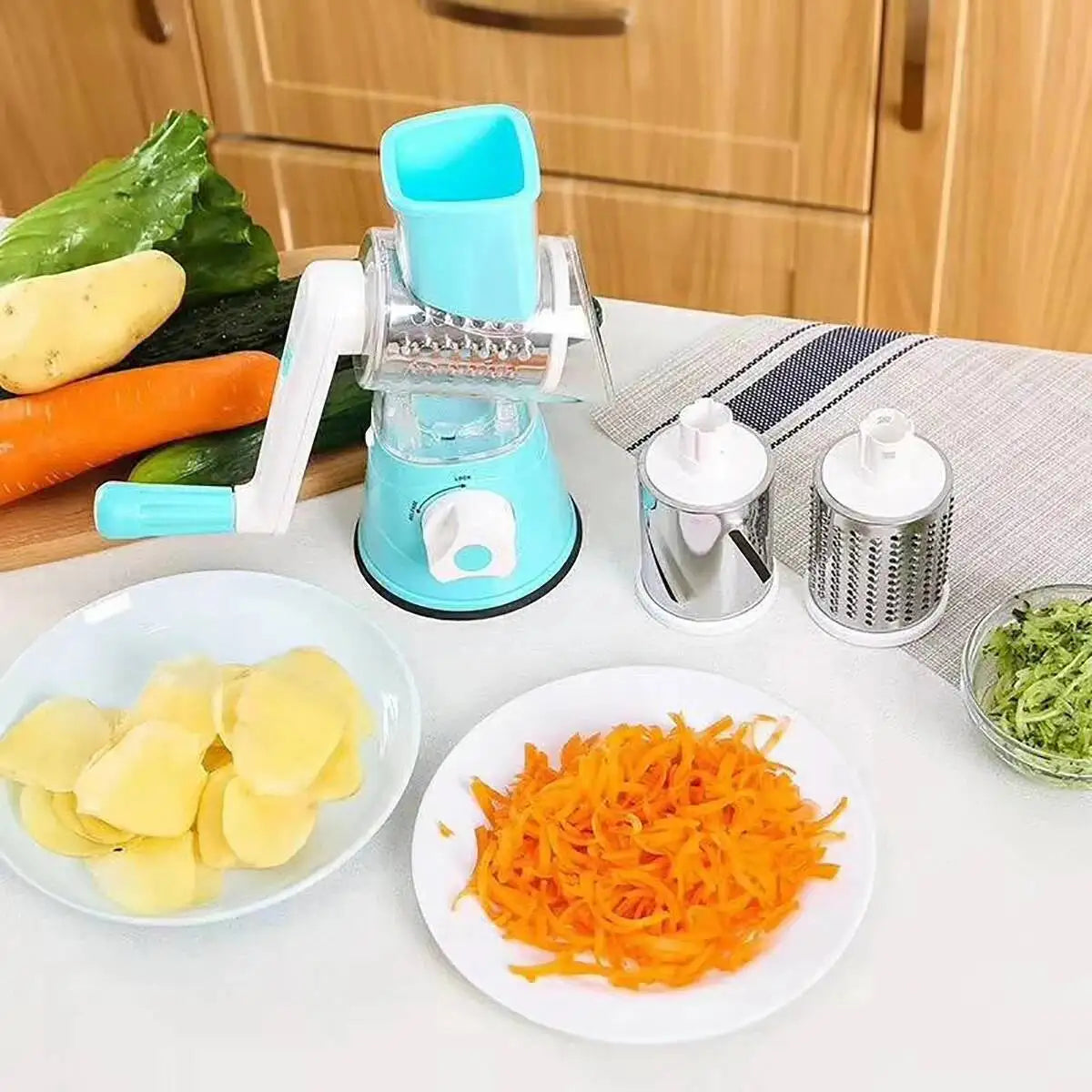 Household Multifunctional Roller Vegetable Cutter Hand Crank Kitchen Grater Cheese Peanut Cookie Chopper Tools