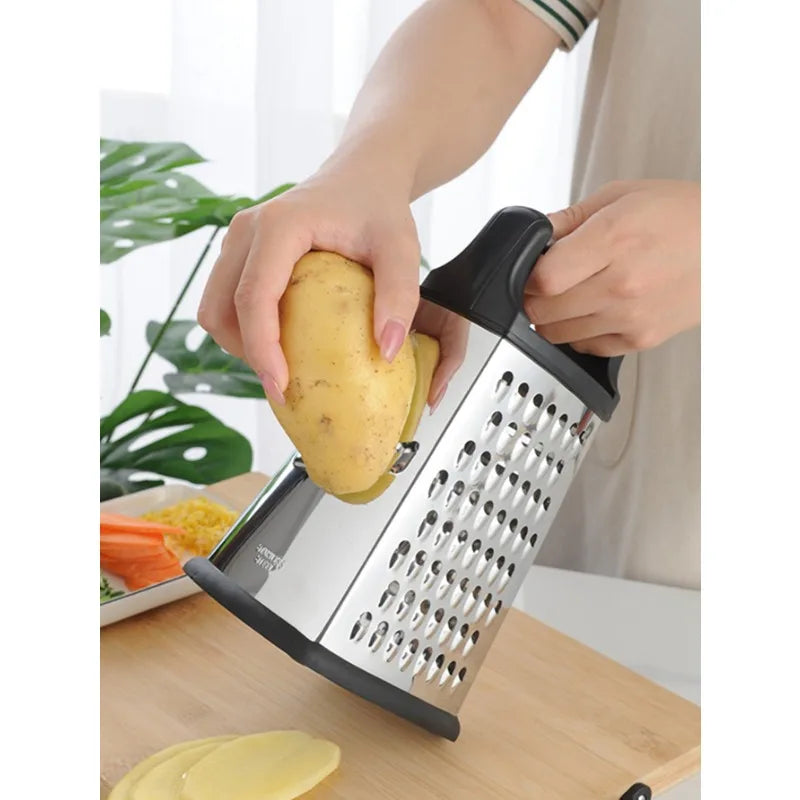 4 Sided Blade Cheese Vegetables Grater Cucumber Slicer Cutter Box Grater Stainless Steel Melon Grater Cutter Potato Grater