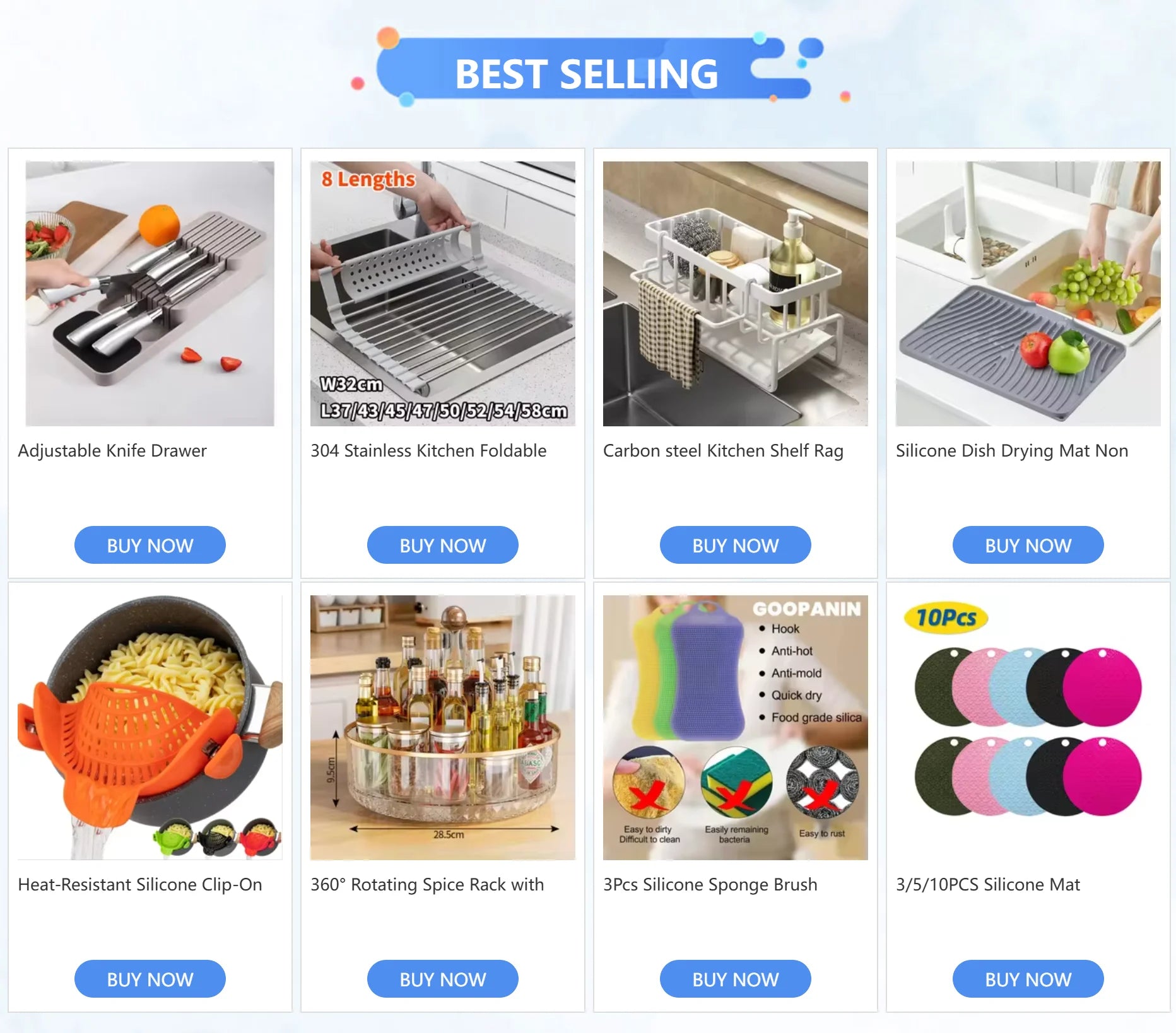 304 Stainless Kitchen Foldable Sink Plate Storage Bowl Holder Kitchen Dish Drying Rack Dish Drainer Shelf Kitchen Accessories