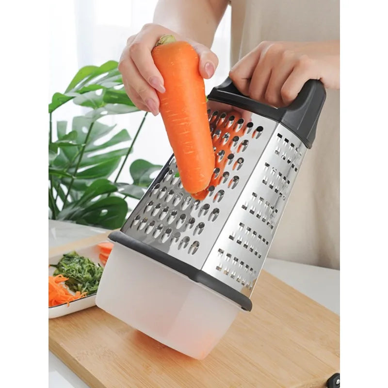 4 Sided Blade Cheese Vegetables Grater Cucumber Slicer Cutter Box Grater Stainless Steel Melon Grater Cutter Potato Grater