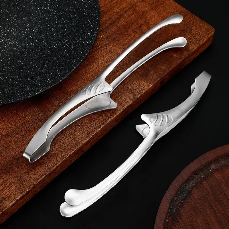 304 Stainless Steel Grill Tongs Korean BBQ Tongs Kitchen Tweezers Long Barbecue Meat Food Tongs Steak Clips Kitchen Accessories