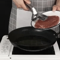 Stainless Steel Double-Sided Shovel Clip Anti-Scald BBq Barbecue Tong Fried Steak Shovel Fried Fish Shovel Vegetable Clamp Tool