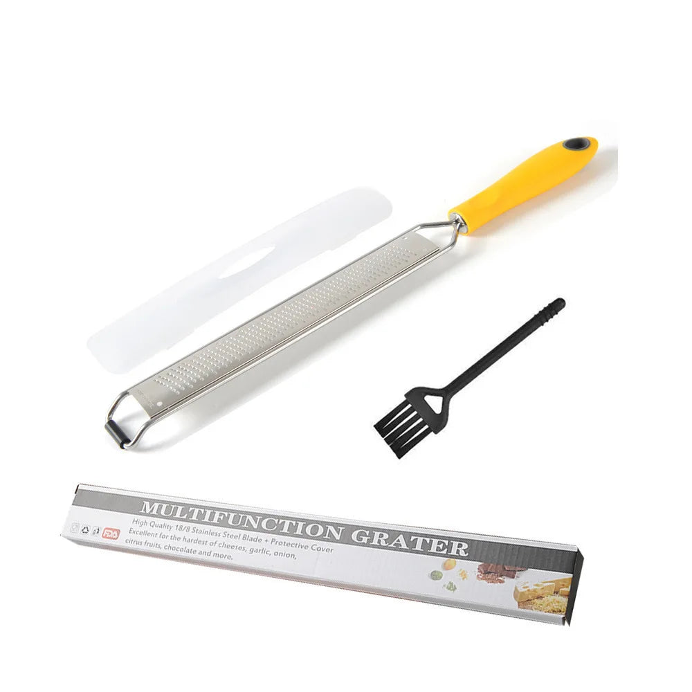 1pc Stainless Steel Wire Grater Plastic Anti Slip Handle Cheese Grater Garlic Fruit Grater Chocolate Lemon Grater Kitchen Gadget