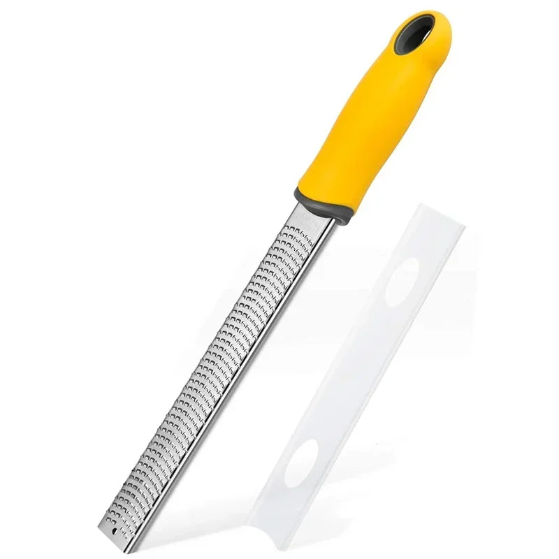 Stainless Steel Cheese Grater and Lemon Zester Gringer Cutter with Non-slip Comfort Handle with Cover