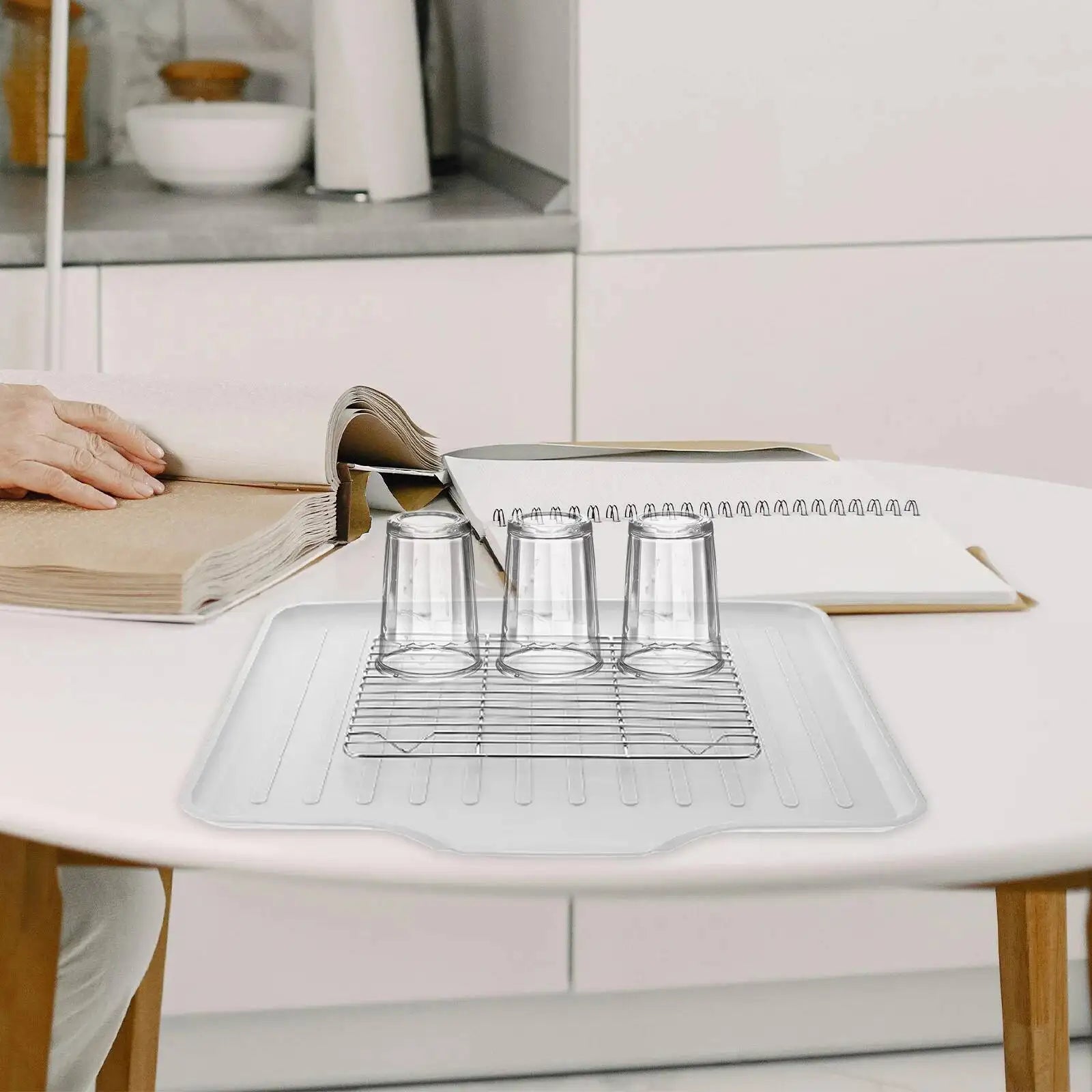 Dish Draining Board Stainless Steel Kitchen Sink Organizer For Dishes Spices Utensils Countertop Space Saving Rack