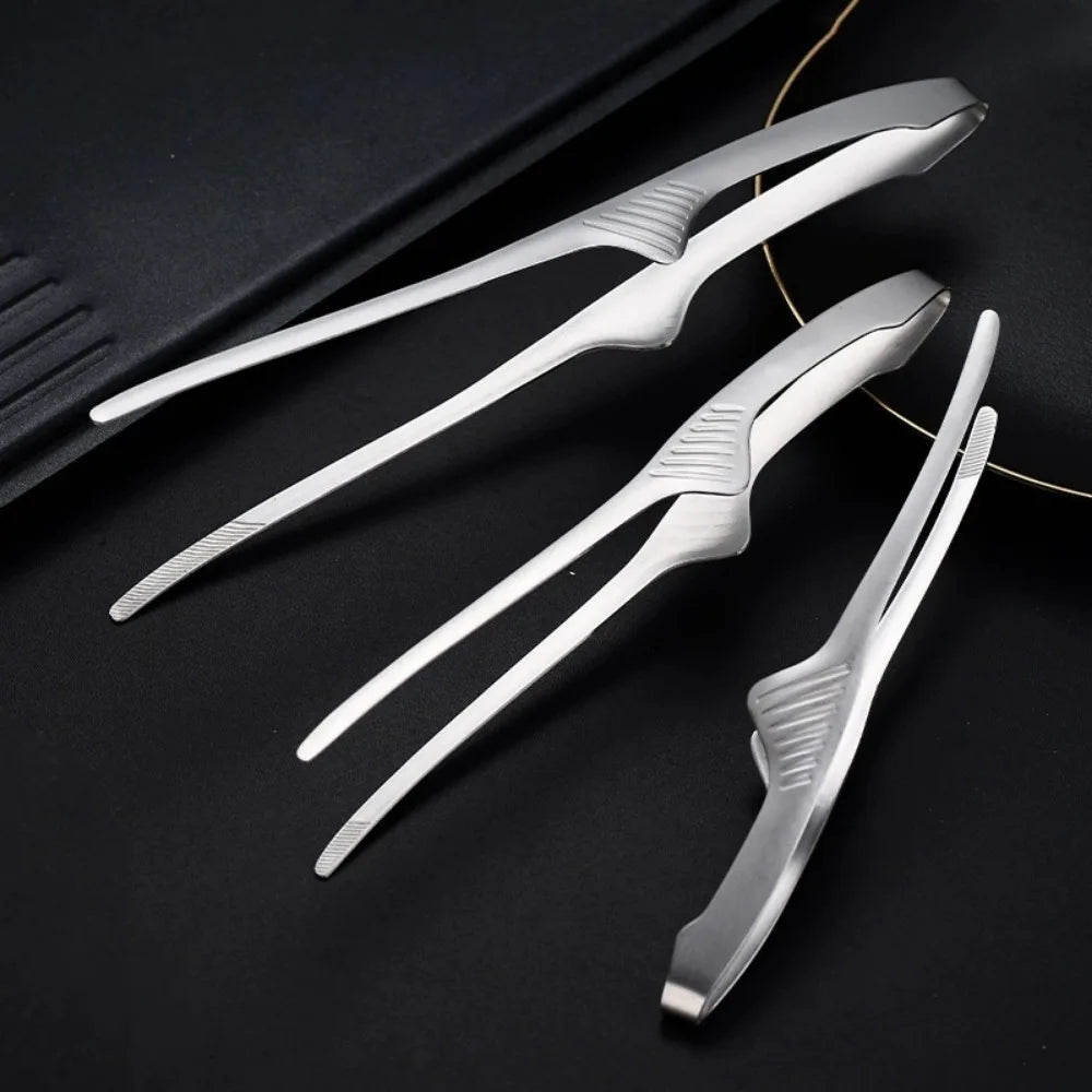 304 Stainless Steel Food Tongs Long Handle Non-Slip Barbecue Steak Tongs Kitchen Cooking Tools kitchen Gadgets BBQ Accessories