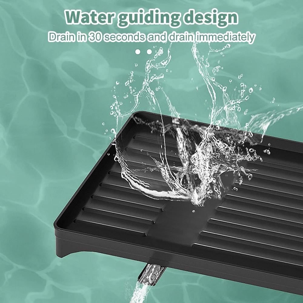 Drainer rack kitchen sink Kitchen Adjustable Plates Organizer Dish Bowl Drainer Storage Rack Cutlery Storage Holder