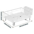 dish draining rack,Cutlery rack with drain tray and drip line,cup holder,cutlery holder,Kitchen countertop storage rack