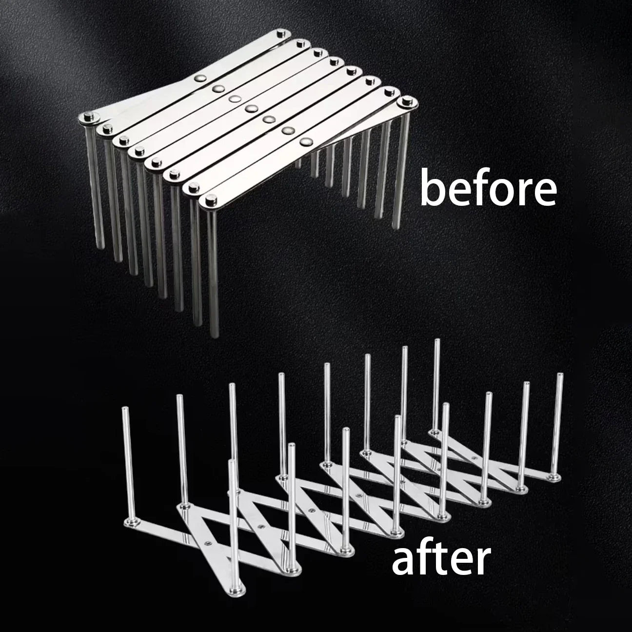 Retractable Storage Rack Space Saving Pot Lid Holder Space-Saving Stainless Steel Plate Dish Rack Heavy Duty For Kitchen Tools