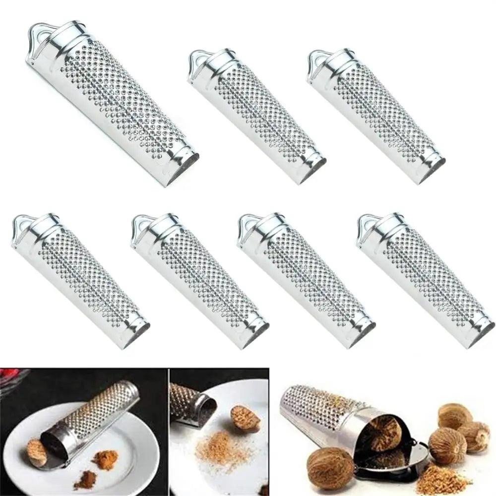 Stainless Steel Versatile Hand Held Nutmeg Citrus Ginger Grater Multifunctional Ginger Garlic Nut Planer Kitchen Accessories