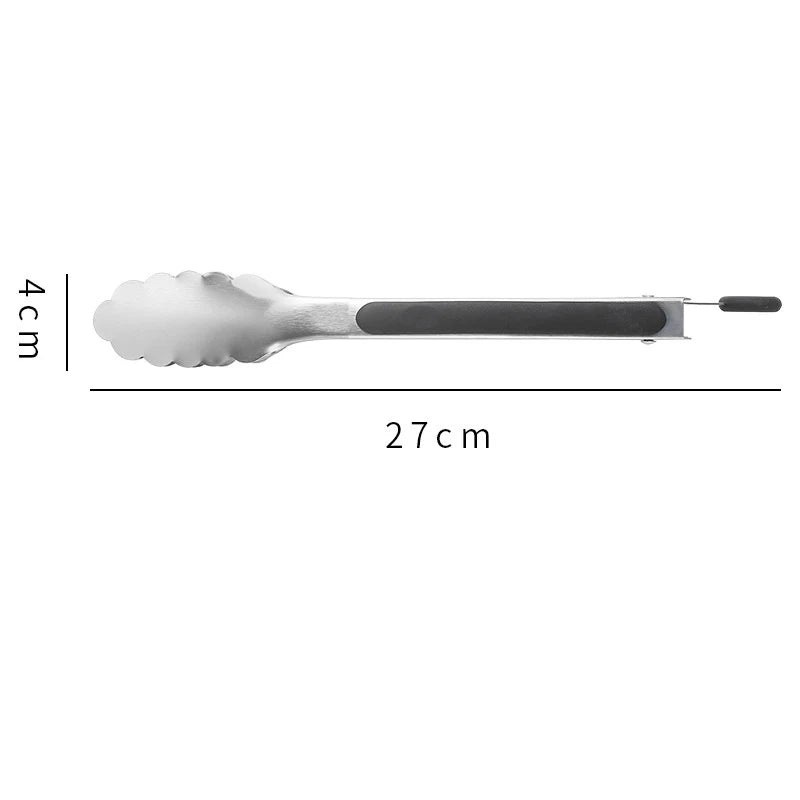 9/12/14/16 Inch Bbq Tongs Non-Slip Handle Stainless Steel Fried Barbecue Clip Salad Bread Clamp Kitchen Tools Meat Food Clip
