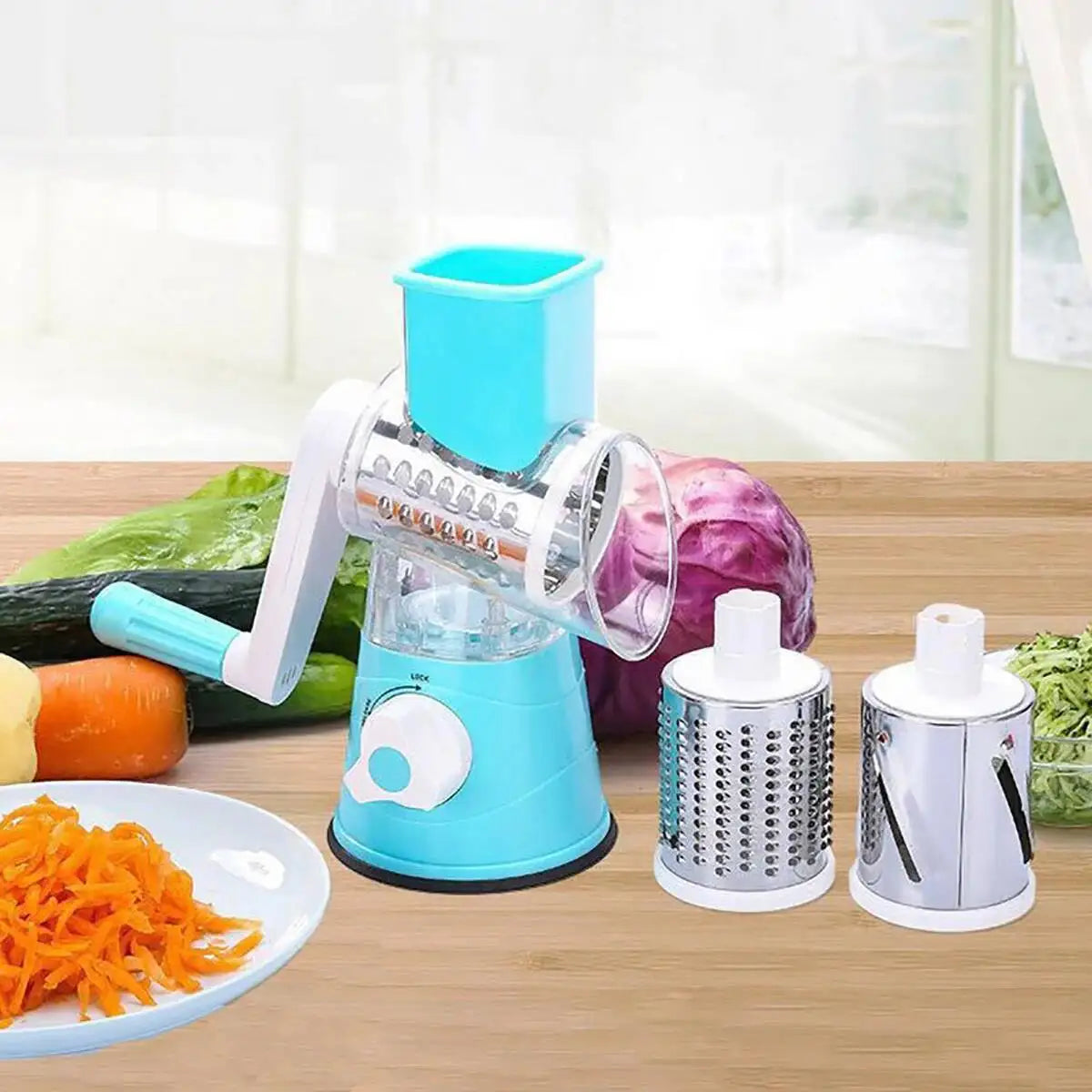 Household Multifunctional Roller Vegetable Cutter Hand Crank Kitchen Grater Cheese Peanut Cookie Chopper Tools
