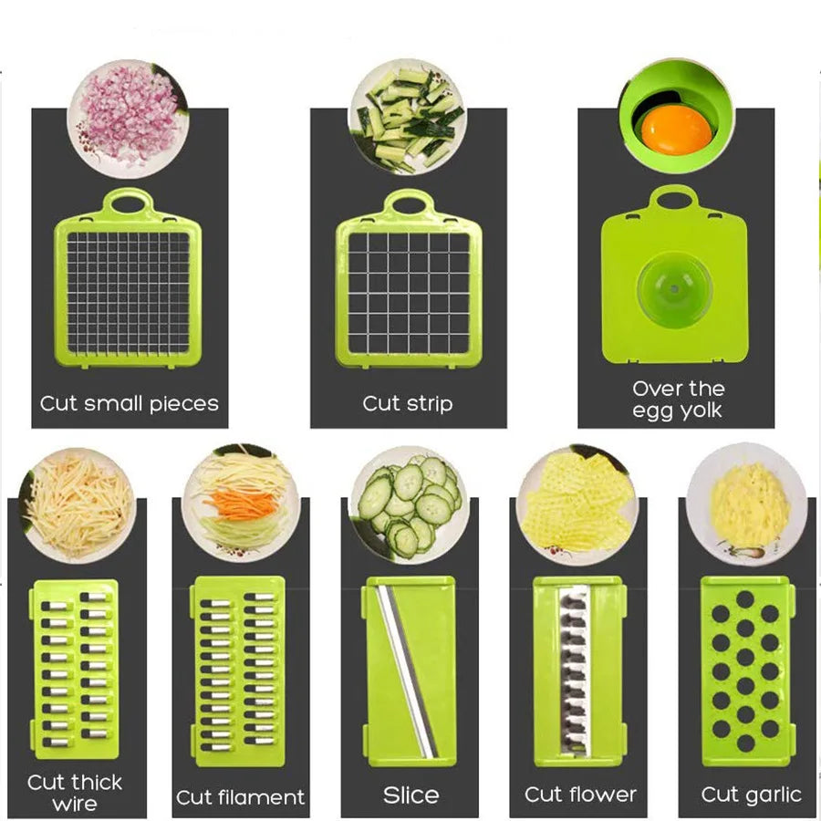 Multifunctional Vegetable Cutter Household Shredder Dicing Machine Kitchen Grater Slicer