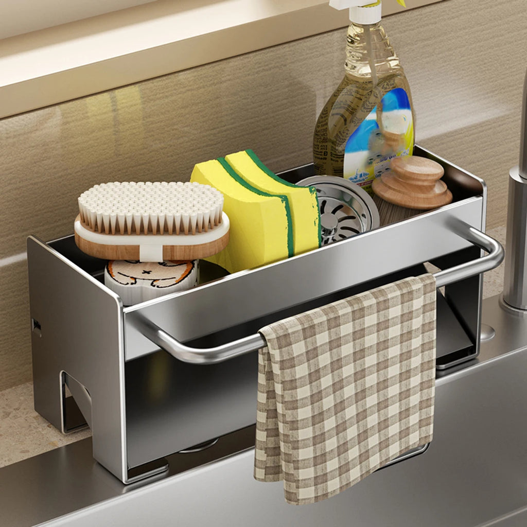 Kitchen Sink Stand Sponge Holder Dish Drainer Organizers Storage Accessories Shelf Storage Organizer Dish Drying Rack Gadgets