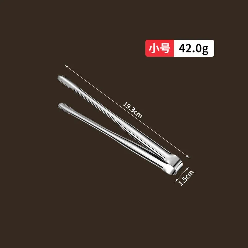 Stainless steel barbecue tongs Japanese bread tongs food tongs steak tongs lengthened barbecue tongs kitchen gadgets