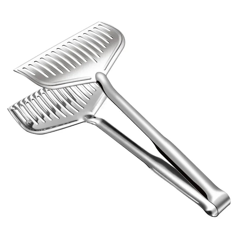 Stainless steel household barbecue tongs food tongs fried fish grilled fish tongs steak frying tongs kitchen tools